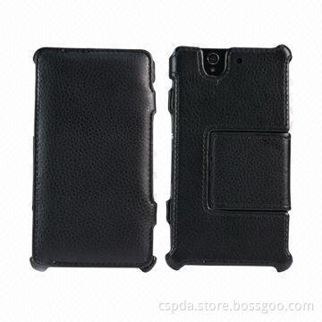 Hot Selling Folio Back Standing Book Case for Sony Z L36h